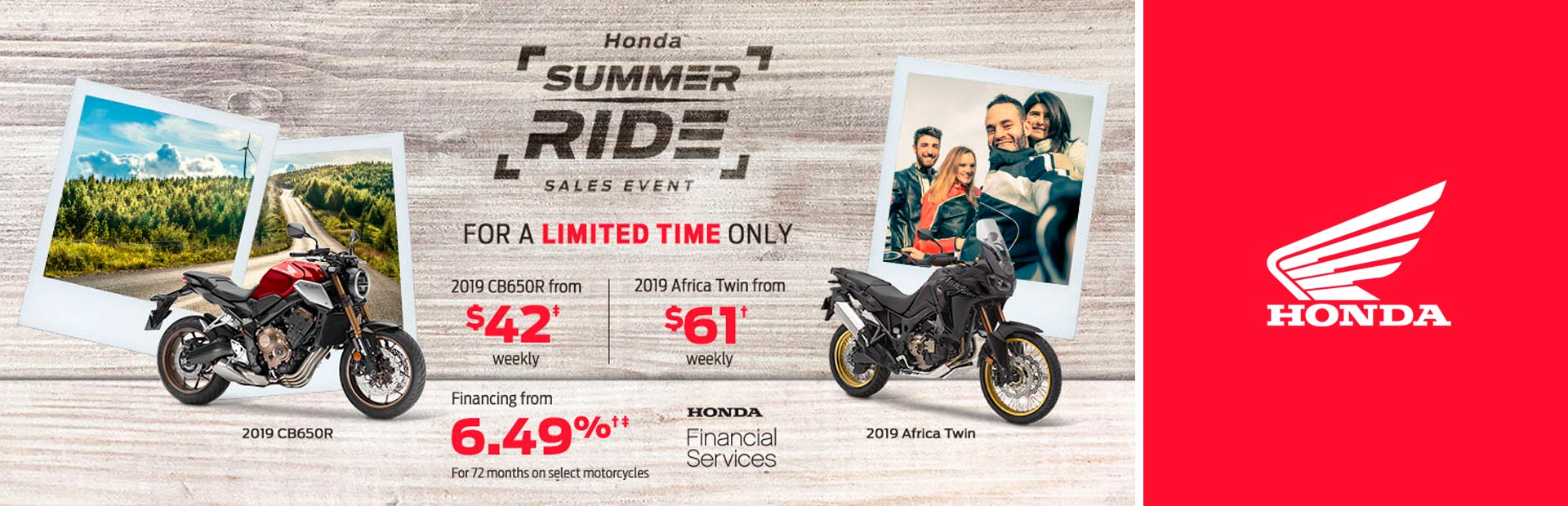 Honda: Summer Ride Sales Event - motorcycles